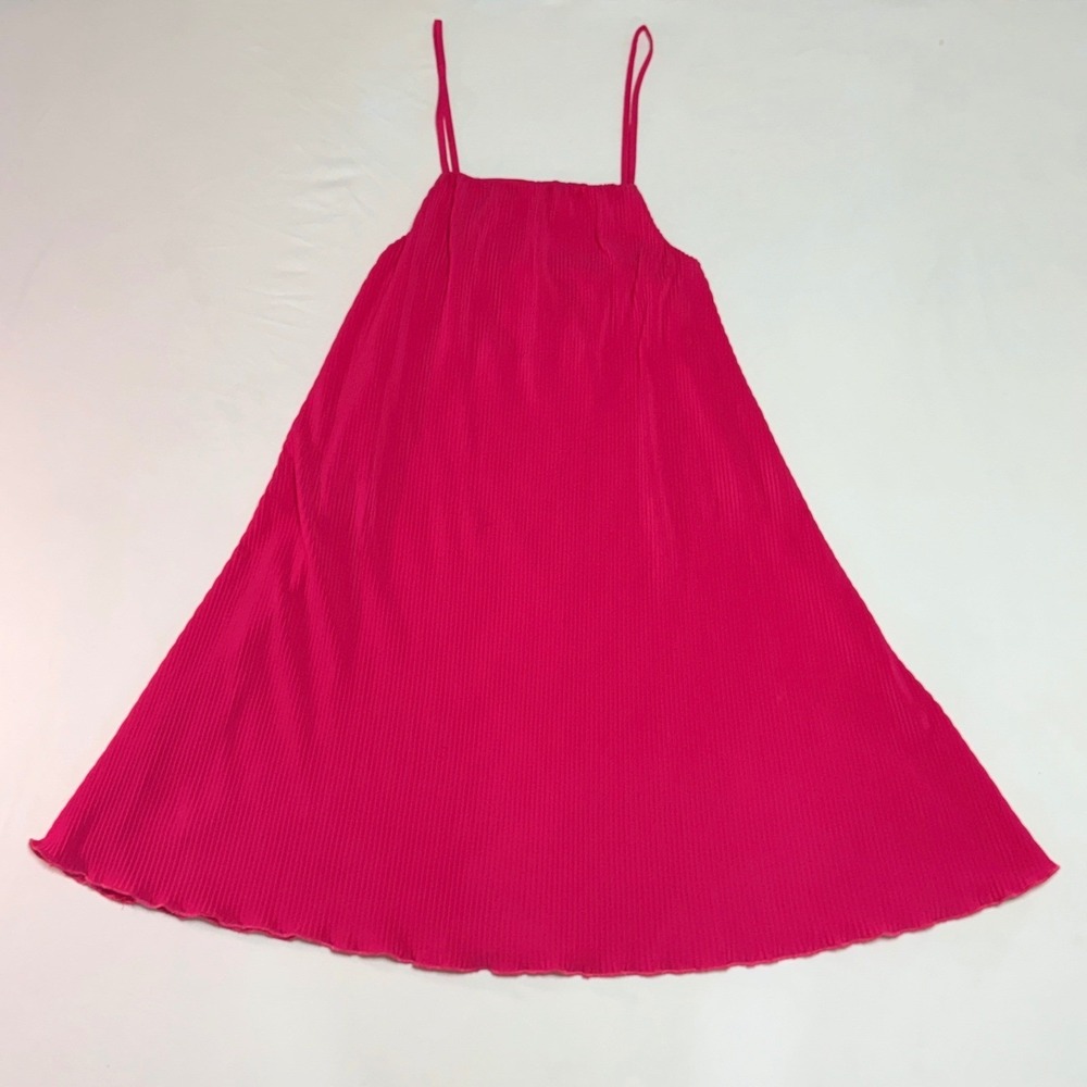 Hot Pink Pleated Swing Cami Mini‎ Dress Women's XS (US 4)